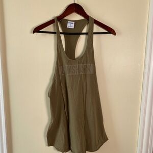 Gymshark Mens Athletic Stringer Army Green Size Medium